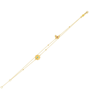 Farfasha Sunkiss Arfaj Daisy With Butterfly Tiered Anklet