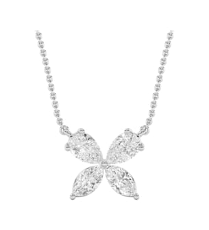 Gaia Luxe Fashion 18k White Gold Lab-Grown Diamond Pendant