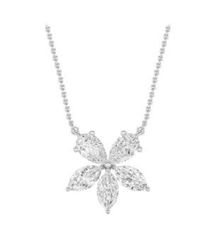 Gaia Luxe Fashion 18k White Gold Lab-Grown Diamond Pendant