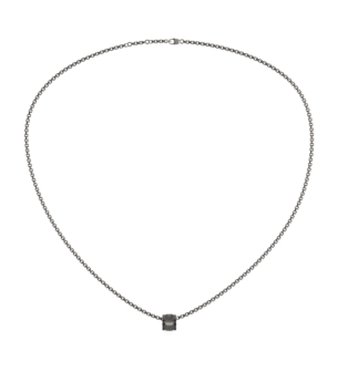 Gunmetal Revolve Necklace in Silver