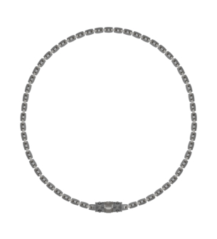 Gunmetal Revolve Necklace in Silver 