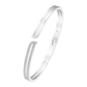 Alif White Gold Diamond Bangle