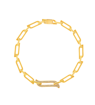 Alif Unity Chain Bracelet 18K Yellow Gold & Diamond