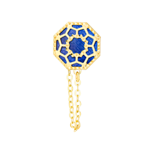Amelia Marrakesh 18k Yellow Gold Earrings with Blue Mother of Pearl
