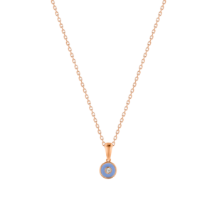 Children's Jewellery Ara Diamond Necklace With  Maya Blue Enamel 