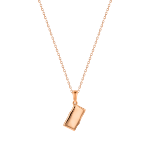Children's Jewellery Ara Diamond Rose Gold Chocolate Bar Necklace
