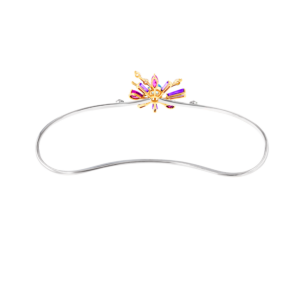 Fireworks Flitter Semi Precious Palm Cuff in 18K White Gold