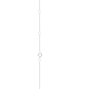 Heart To Heart Star Flower Pendant Chain White and Rose Gold 