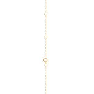 Heart To Heart Star Flower Pendant Chain Yellow Gold 