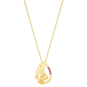 Rangoli 22k Gold and Ruby Pendant Chain